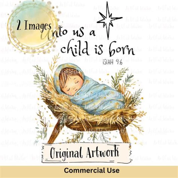 Which verse say unto us a child is born?
