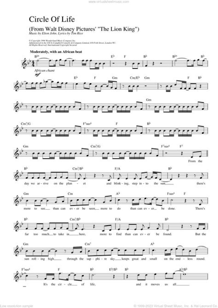 Who wrote the circle of life song?