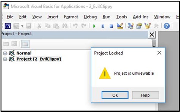 Why is my VBA project unviewable?